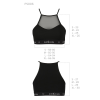 Спортивний топ з прозорою вставкою Passion PS006 TOP L, black