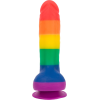 Райдужний фалоімітатор ADDICTION - JUSTIN - 8 "- RAINBOW, 20,3 см, силікон, вібропуля в подарунок