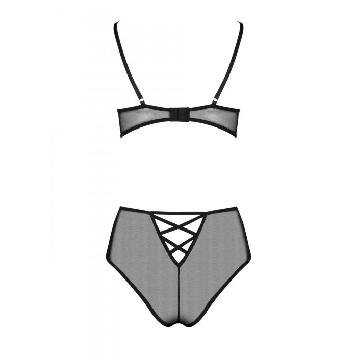 Еротичний комплект з малюнком Passion LOVELIA BIKINI S/M, black