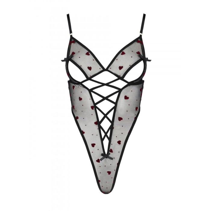Еротичний боді з малюнком Passion LOVELIA BODY S/M, black