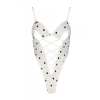 Еротичний боді з малюнком Passion LOVELIA BODY L/XL, white
