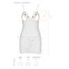 Сорочка з вирізами на грудях, стрінги Passion LOVELIA CHEMISE S/M, white