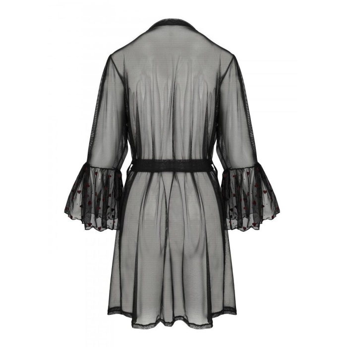 Повітряний пеньюар Passion LOVELIA PEIGNOIR L/XL, black