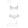 Сексуальний комплект з поясом для панчіх Passion LOVELIA SET L/XL, white