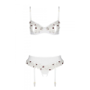 Сексуальний комплект з поясом для панчіх Passion LOVELIA SET S/M, white