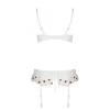 Сексуальний комплект з поясом для панчіх Passion LOVELIA SET S/M, white