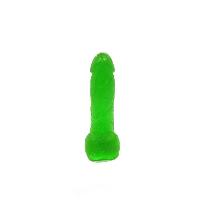 Мило у формі пеніса Чистий Кайф Green size S, крафтове мило-член, натуральне