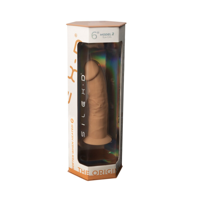 Фалоімітатор SilexD Robby Caramel (MODEL 2 size 6in), двошаровий, силікон + Silexpan, діаметр 3,5см
