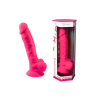 Фалоімітатор SilexD Tomas Pink (MODEL 1 size 9in), двошаровий, силікон + Silexpan, діаметр 4,9см