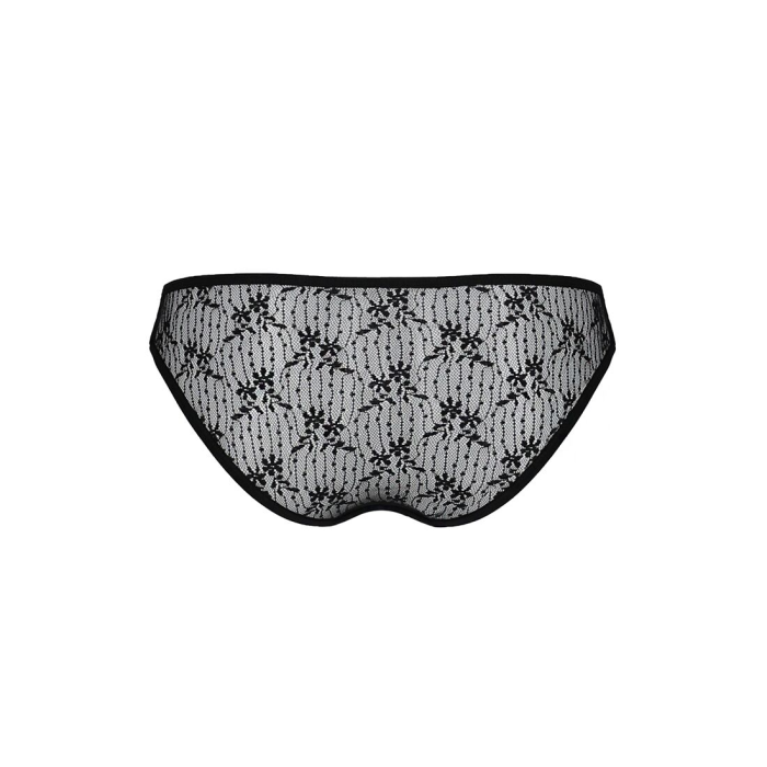 Трусики-сліпи з мереживною сіточкою Passion DINA THONG S/M, black