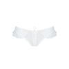 Трусики в горошок, з рюшами та шнурівкою Passion FATIN THONG L/XL, white