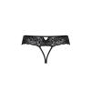 Мереживні стрінги з доступом Passion SENIA THONG L/XL, black