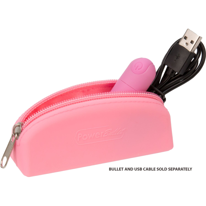 Сумка для зберігання секс-іграшок PowerBullet - Silicone Storage Zippered Bag Pink