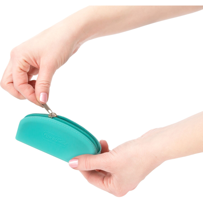 Сумка для зберігання секс-іграшок PowerBullet - Silicone Storage Zippered Bag Teal