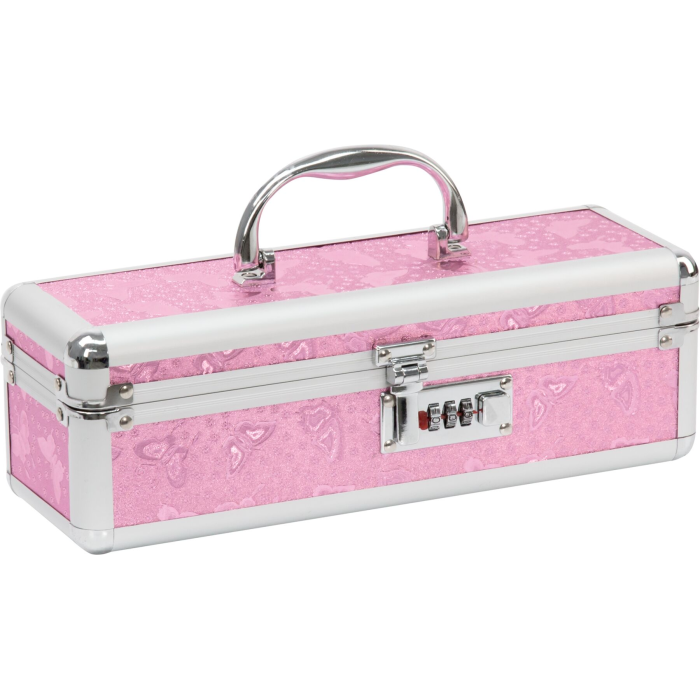 Кейс для зберігання секс-іграшок BMS Factory - The Toy Chest Lokable Vibrator Case Pink з кодовим за