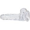 Прозорий фалоімітатор на присосці ADDICTION — Clear Dildo with Balls 7″, віброкуля в подарунок