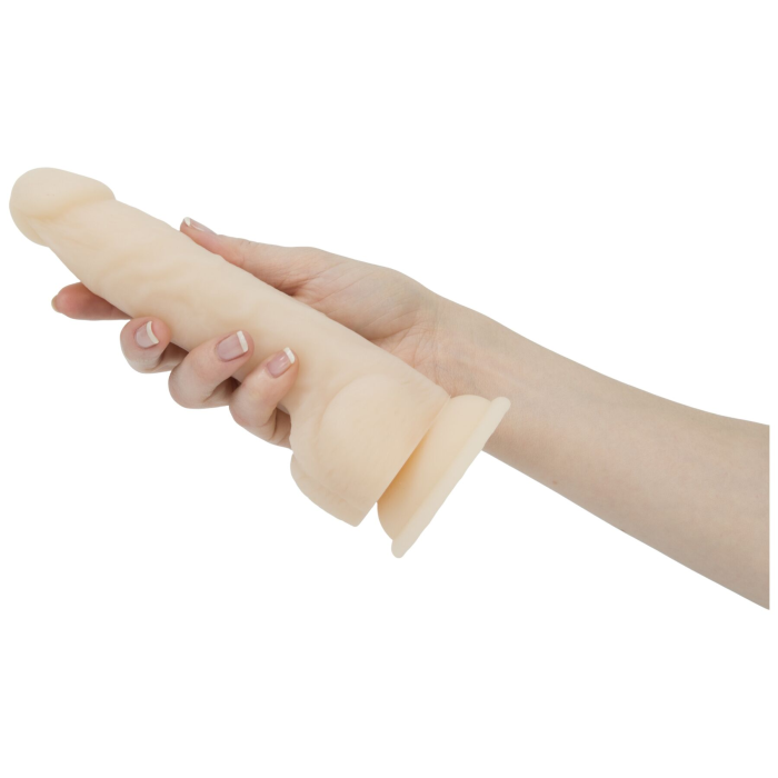 Фалоімітатор з пульсацією Naked ADDICTION Dominic 9″ Vanilla, пульт ДК, діаметр 4,2 см
