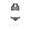 Комплект: бра, трусики з ажурним декором та відкритим кроком Passion URSULA SET L/XL, black