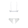 Комплект із бра, трусиків з ажурним декором та відкритим кроком Passion URSULA SET S/M, white