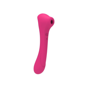 Вібратор та вакуумний кліторальний стимулятор 2-в-1 Alive Quiver Magenta Pink оновлена ​​модель