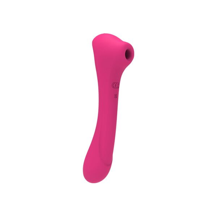 Вібратор та вакуумний кліторальний стимулятор 2-в-1 Alive Quiver Magenta Pink оновлена ​​модель