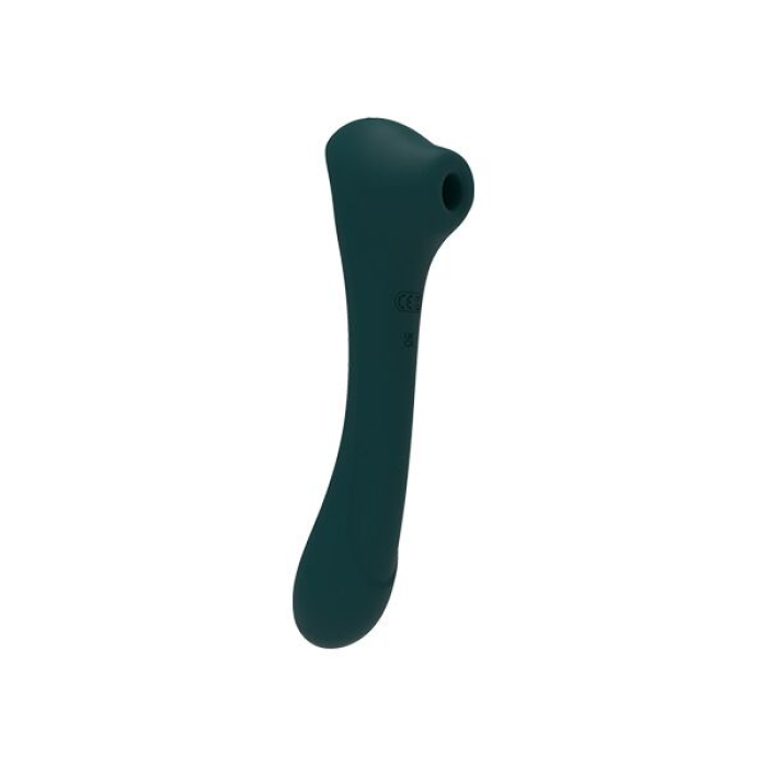 Вібратор та вакуумний кліторальний стимулятор 2-в-1 Alive Quiver Teal оновлена ​​модель