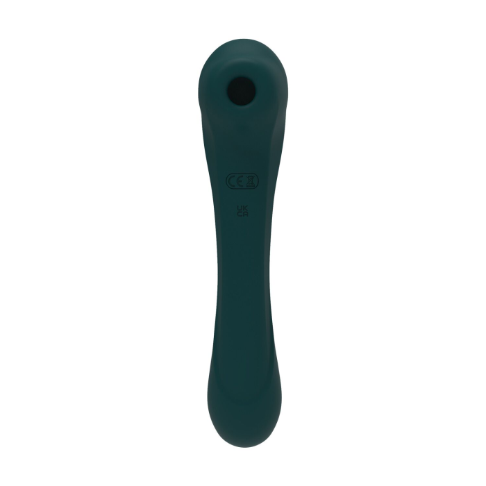 Вібратор та вакуумний кліторальний стимулятор 2-в-1 Alive Quiver Teal оновлена ​​модель