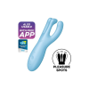 Кліторальний смарт-вібратор Satisfyer Threesome 4 Blue з трьома пальчиками
