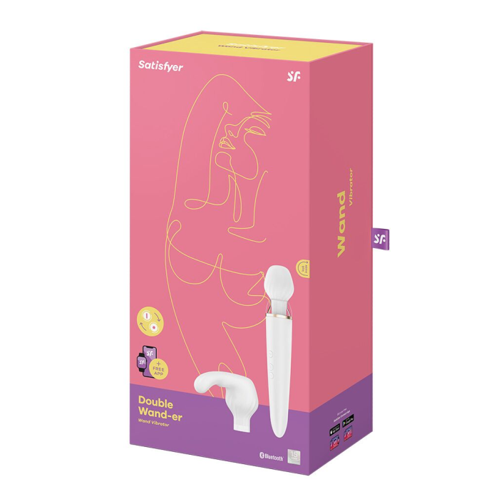 Смарт-вібромасажер зі змінною головкою Satisfyer Double Wand-er