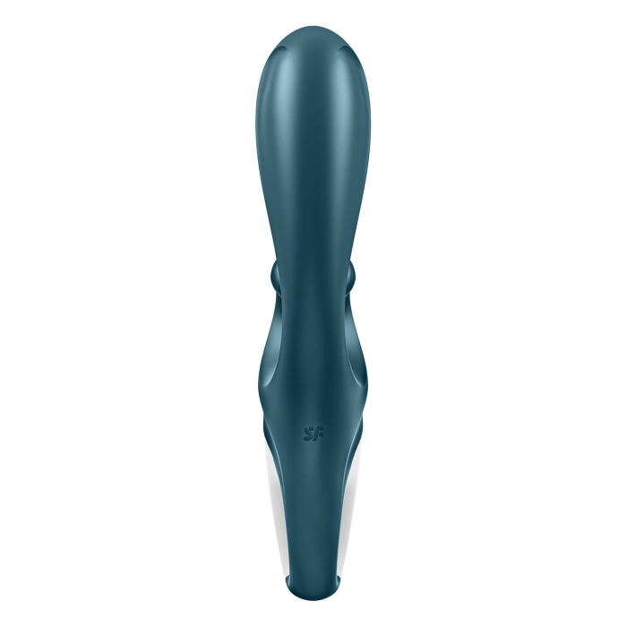 Смарт вібратор-кролик Satisfyer Hug Me Bluegrey, 2 мотори, діаметр 4,2см, широка кліторальна частина