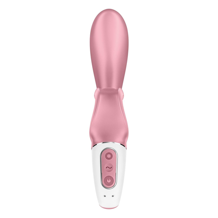 Смарт вібратор-кролик Satisfyer Hug Me Pink, 2 мотори, діаметр 4,2см, широка кліторальна частина