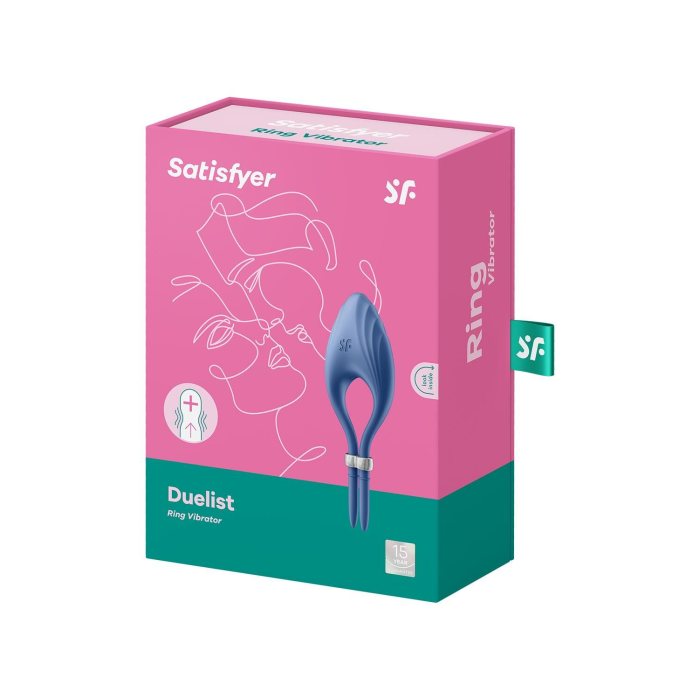 Ерекційне віброкільце-ласо Satisfyer Duelist Blue, 10 режимів, потужний мотор