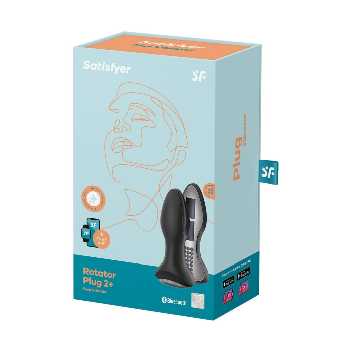 Анальна смарт-вібропробка із перлинним масажем Satisfyer Rotator Plug 2+ Black