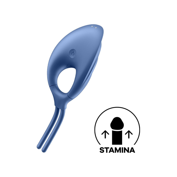 Ерекційне віброкільце-ласо Satisfyer Swordsman Blue, міцна фіксація, 10 режимів, потужний мотор