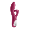 Вібратор-кролик із потрійним відростком Satisfyer Embrace me Berry, 2 мотори, діаметр 3,6 см