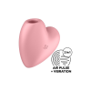 Вакуумний стимулятор-серце з вібрацією Satisfyer Cutie Heart Light Red