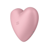 Вакуумний стимулятор-серце з вібрацією Satisfyer Cutie Heart Light Red