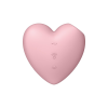 Вакуумний стимулятор-серце з вібрацією Satisfyer Cutie Heart Light Red