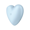 Вакуумний стимулятор-серце з вібрацією Satisfyer Cutie Heart Blue