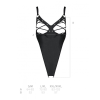 Боді з екошкіри Passion CELIN BODY L/XL, black, з доступом, відкритий