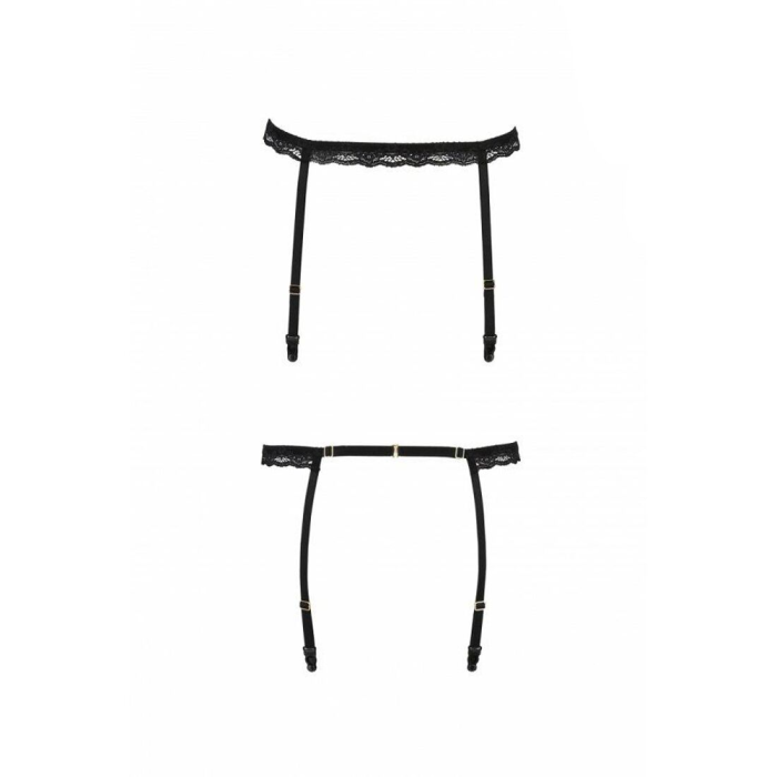 Пояс-стрепи для панчіх Passion Exclusive SHELLY GARTER BELT XXL/XXXL, black